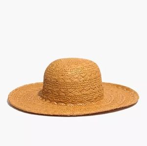 NWT MADEWELL braid straw sun hat M/L